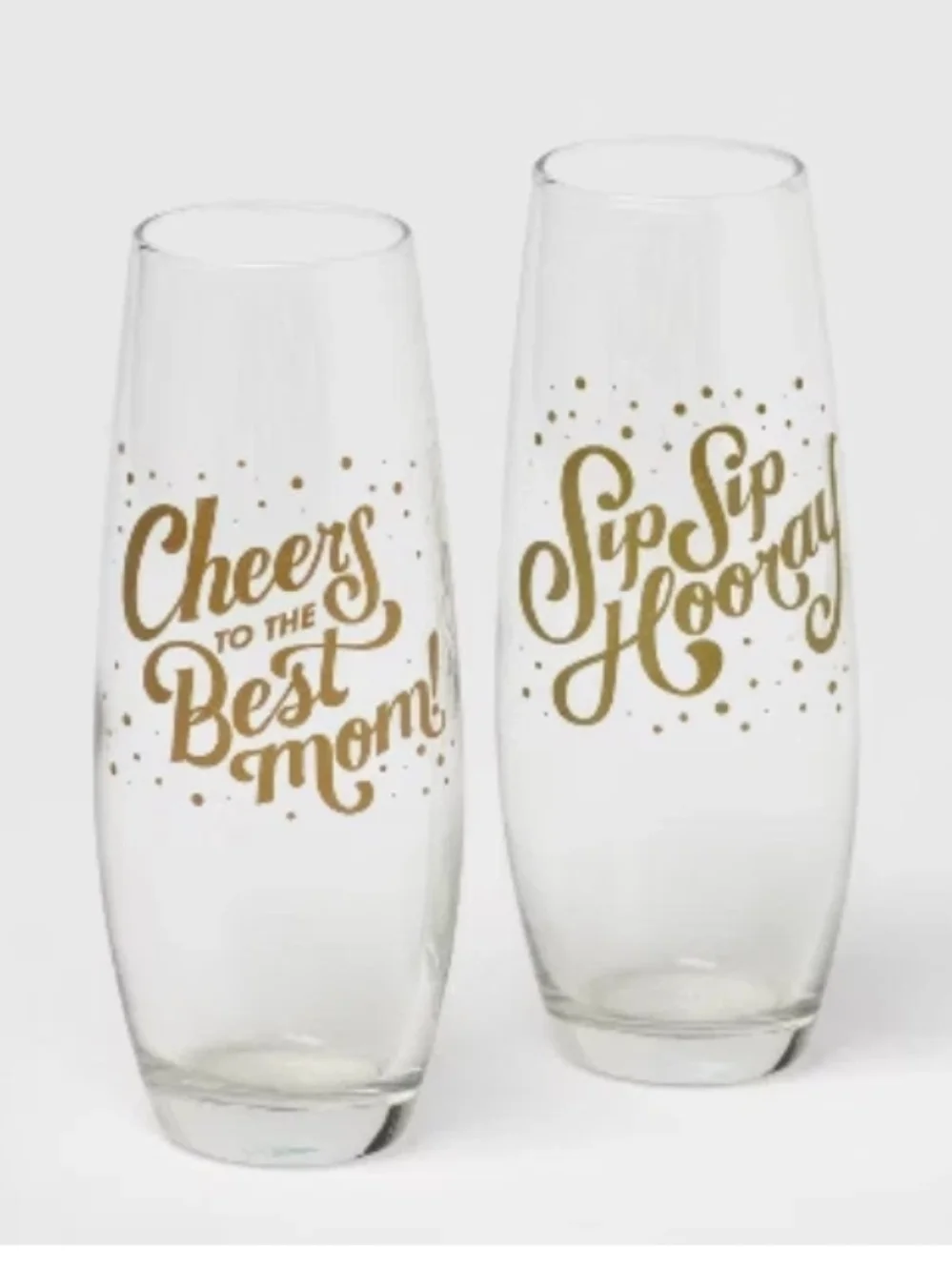 Spritz Best Mom Champagne Flute Set 2 Glasses 9.6oz Gift, New